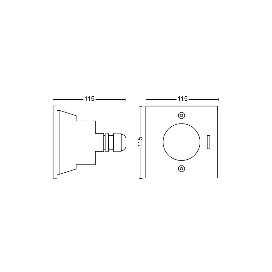 Philips - Вуличний світлодіодний ґрунтовий світильник LED/3W