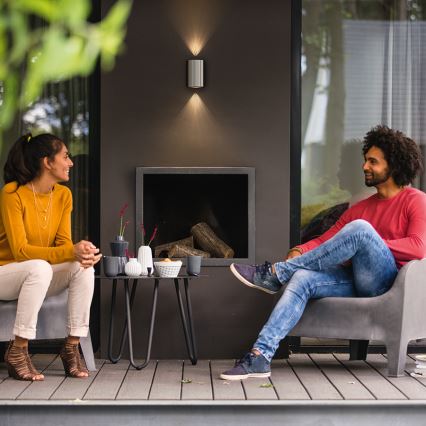 Philips - Уличный светодиодный настенный светильник 2xLED/4,5W IP44