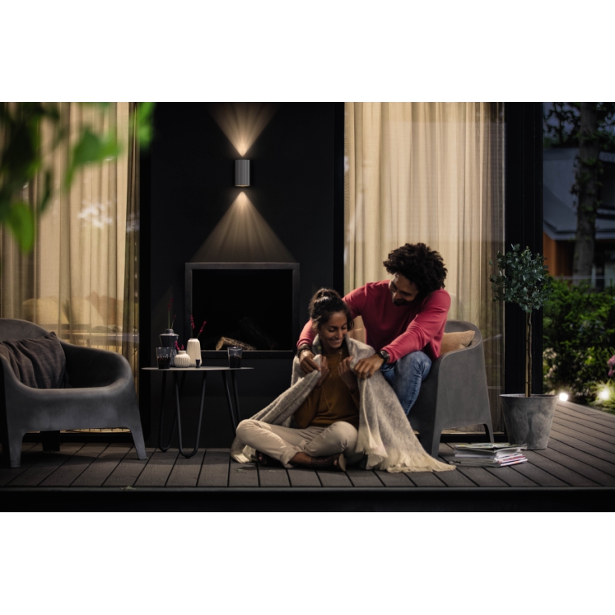 Philips - Вуличний світлодіодний настінний світильник 2xLED/4,5W IP44
