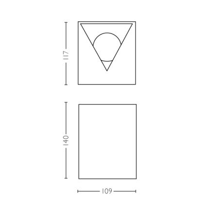 Philips - Уличный светодиодный настенный светильник 2xLED/4,5W/230V IP44
