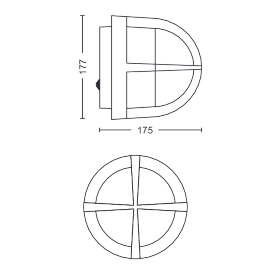 Philips - Зовнішній настінний світильник 1xE27/42W/230V IP44