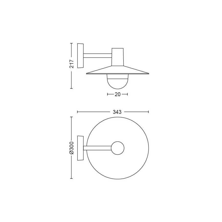 Philips - Зовнішній світильник 1xE27/42W/230V IP44