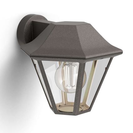 Philips 17386/43/PN - Уличный настенный светильник MYGARDEN CURASSOW 1xE27/42W IP44