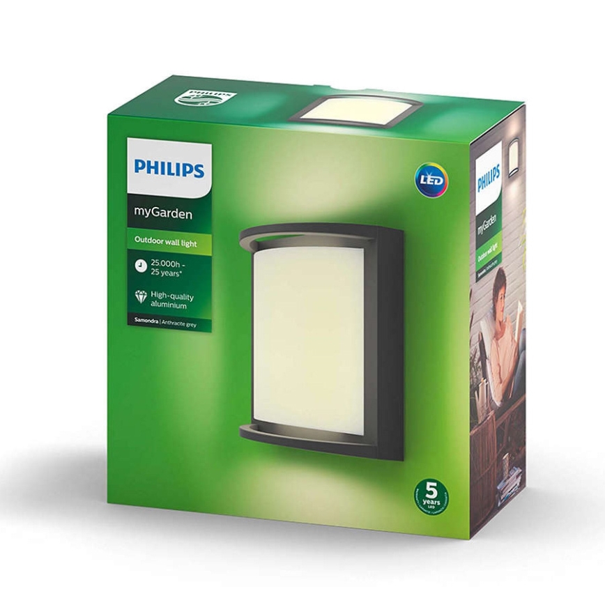Philips - Уличный светодиодный настенный светильник LED/12W IP44