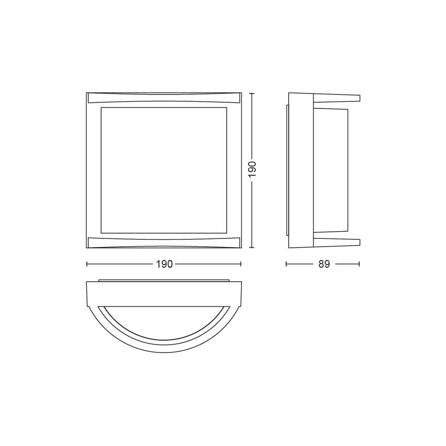 Philips - Уличный светодиодный настенный светильник LED/12W IP44