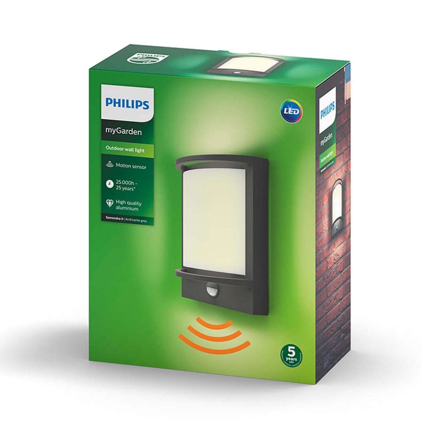 Philips - Вуличний світлодіодний настінний світильник LED/12W IP44