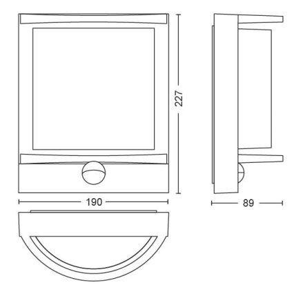Philips - Вуличний світлодіодний настінний світильник LED/12W IP44