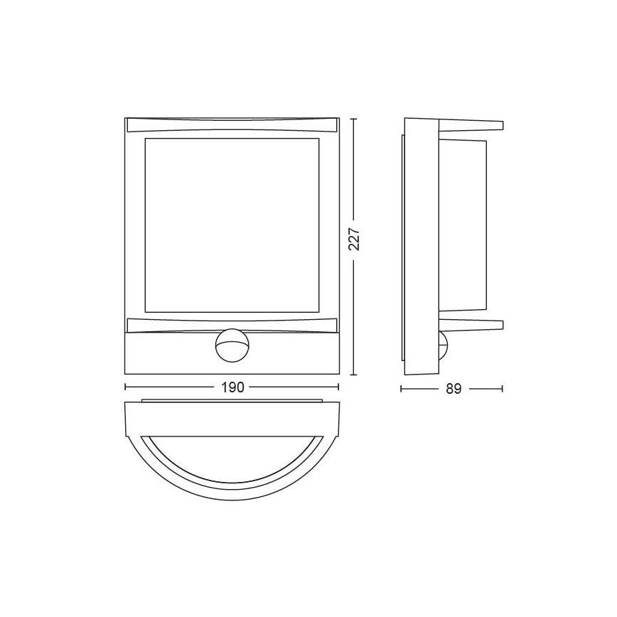 Philips - Вуличний світлодіодний настінний світильник LED/12W IP44