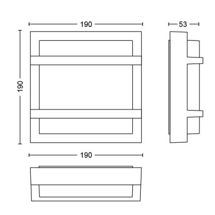 Philips - Уличный светодиодный настенный светильник LED/12W IP44