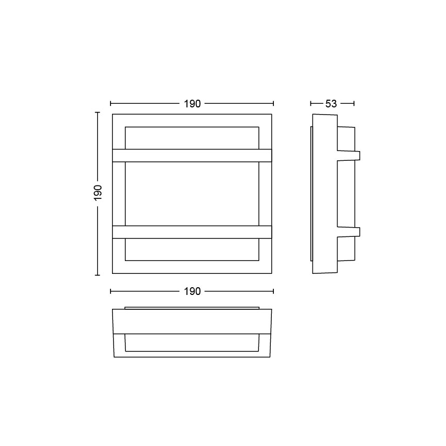 Philips - Уличный светодиодный настенный светильник LED/12W IP44