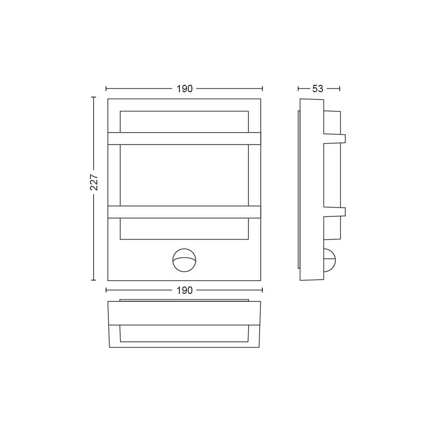 Philips - Уличный светодиодный настенный светильник LED/12W IP44