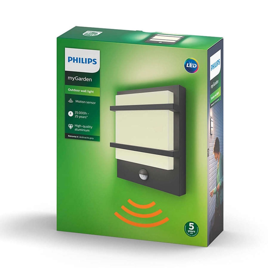 Philips - Вуличний світлодіодний настінний світильник LED/12W IP44