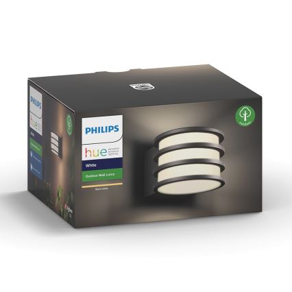 Philips - Уличный светодиодный настенный светильник с регулированием яркости Hue LUCCA 1xE27/9,5W/230V IP44