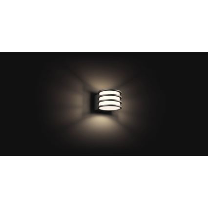 Philips - Уличный светодиодный настенный светильник с регулированием яркости Hue LUCCA 1xE27/9,5W/230V IP44