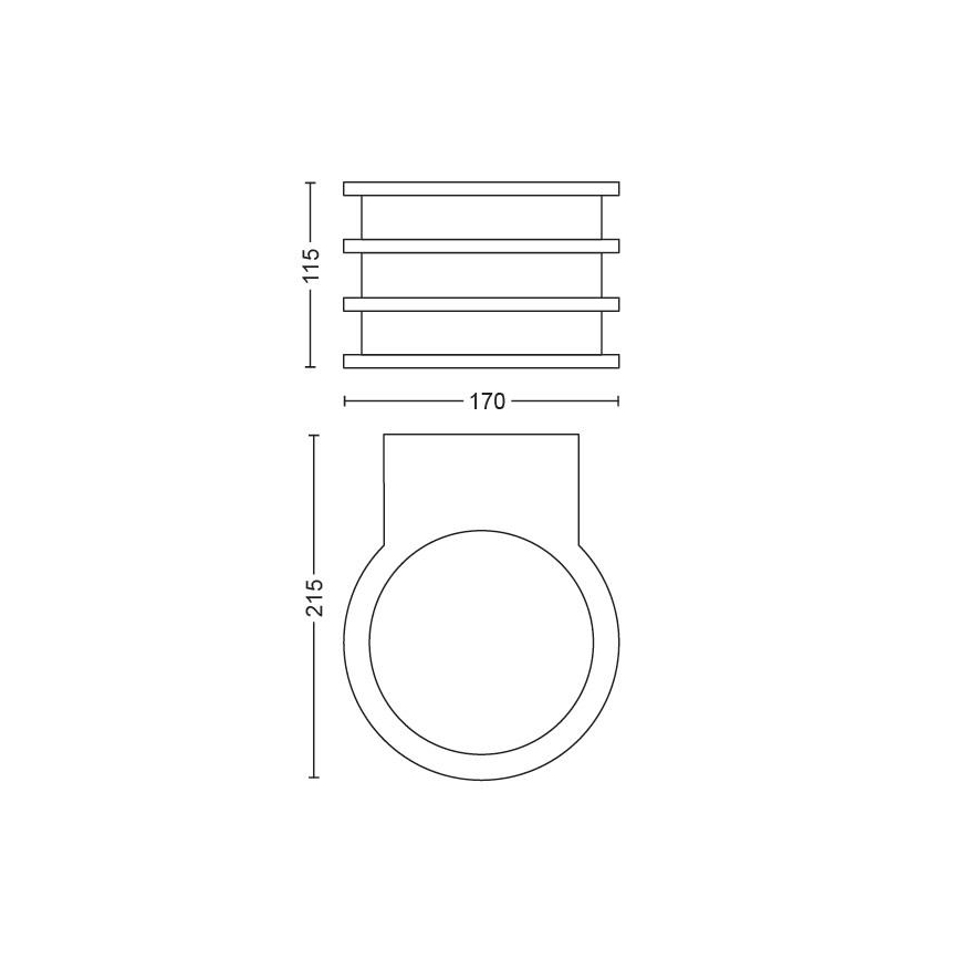 Philips - LED Вуличний настінний світильник з регулюванням яскравості Hue LUCCA 1xE27/9,5W/230V IP44