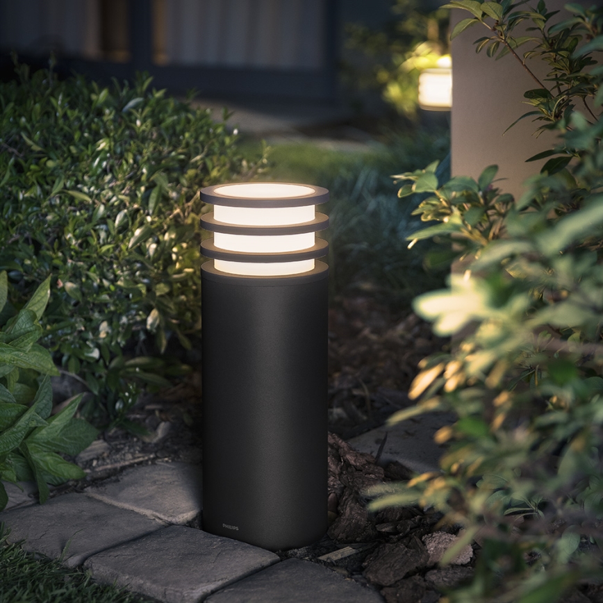 Philips - Светодиодный уличный светильник с регулированием яркости Hue LUCCA 1xE27/9,5W/230V IP44