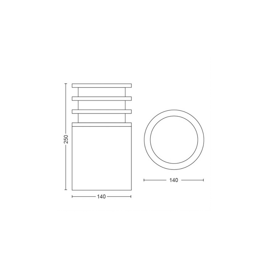Philips - Светодиодный уличный светильник с регулированием яркости Hue LUCCA 1xE27/9,5W/230V IP44