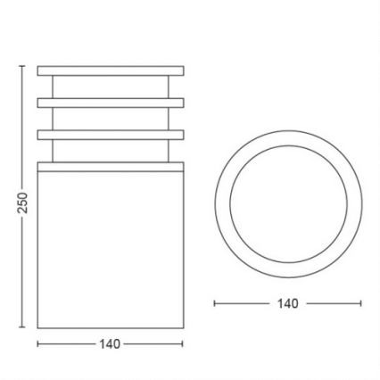 Philips - Світлодіодний вуличний світильник з регульованою яскравістю Hue LUCCA 1xE27/9,5W/230V IP44