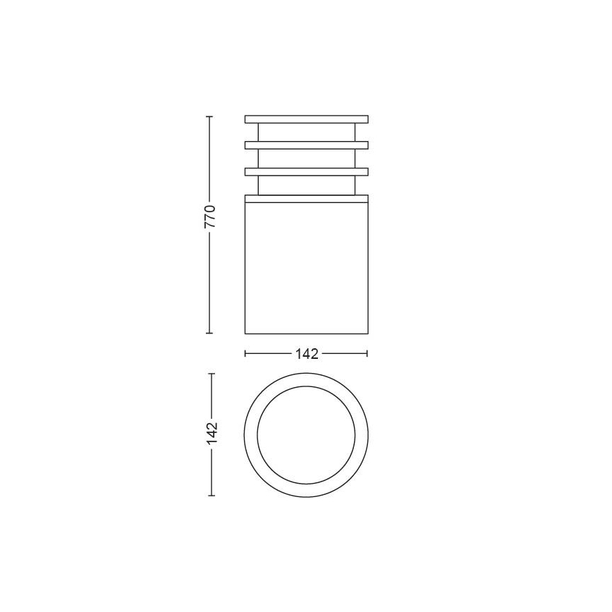 Philips - Светодиодный уличный светильник с регулированием яркости Hue LUCCA 1xE27/9,5W/230V IP44