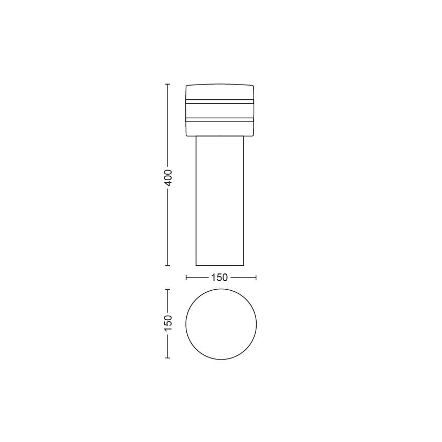 Philips - Светодиодный уличный светильник с регулированием яркости Hue TUAR 1xE27/9,5W/230V IP44