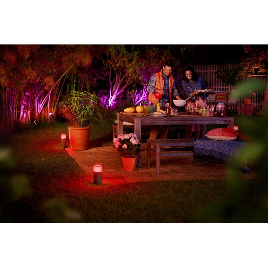 Philips - Расширительный комплект уличного светильника с LED RGB Hue LILY LED/8W/230V IP65