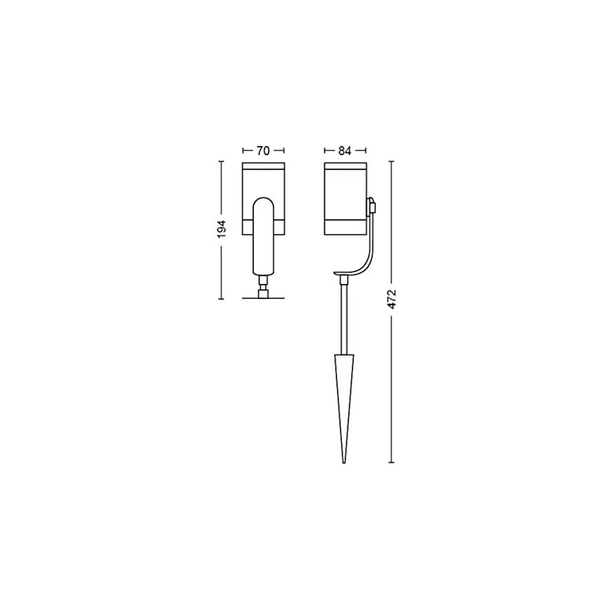Philips - Светильник наружный точечный LED RGB Hue LILY LED/8W/230V IP65