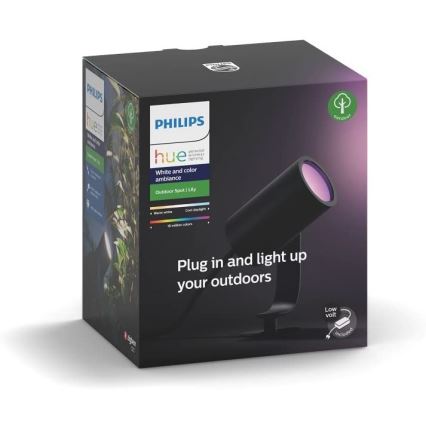 Philips - Светодиодный уличный точечный RGB-светильник Hue LILY LED/8W/230V IP65