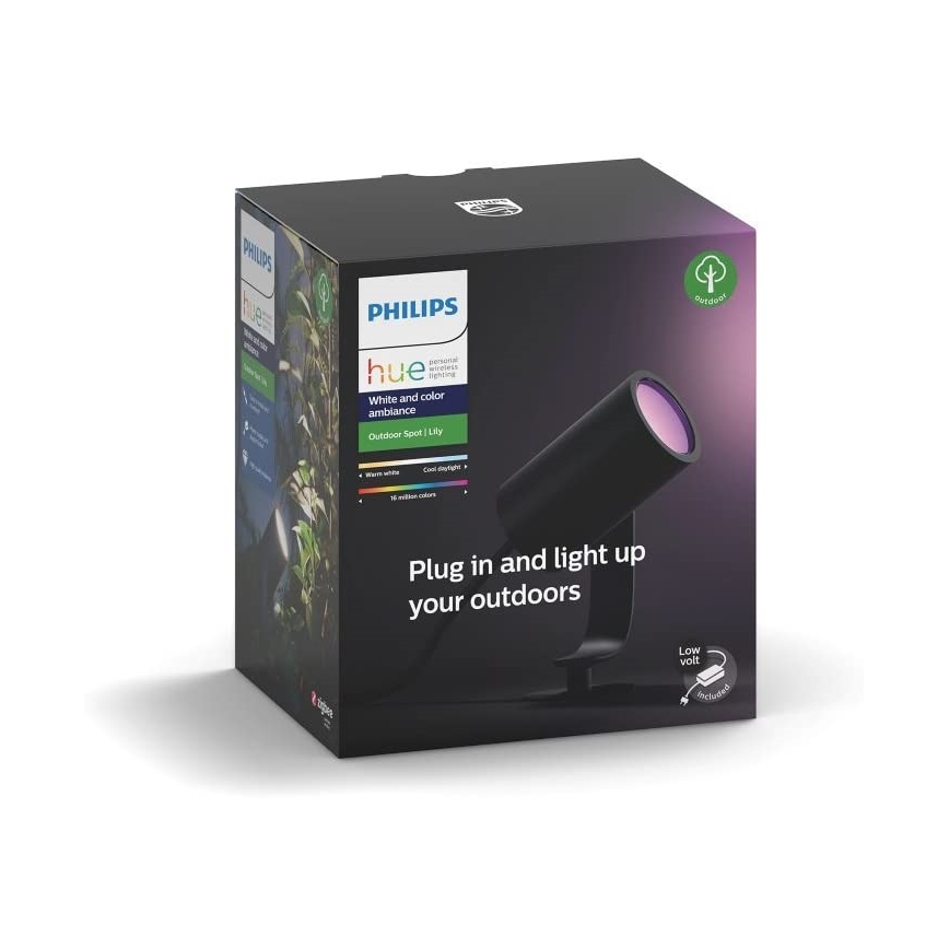 Philips - Светодиодный уличный точечный RGB-светильник Hue LILY LED/8W/230V IP65