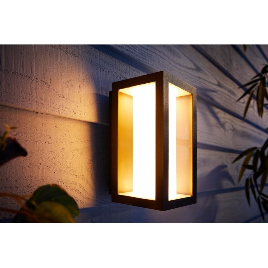 Philips - Уличный светодиодный настенный RGBW-светильник с регулированием яркости Hue IMPRESS 2xLED/8W/230V 2000-6500K IP44