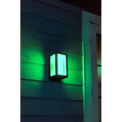 Philips - Уличный светодиодный настенный RGBW-светильник с регулированием яркости Hue IMPRESS 2xLED/8W/230V 2000-6500K IP44