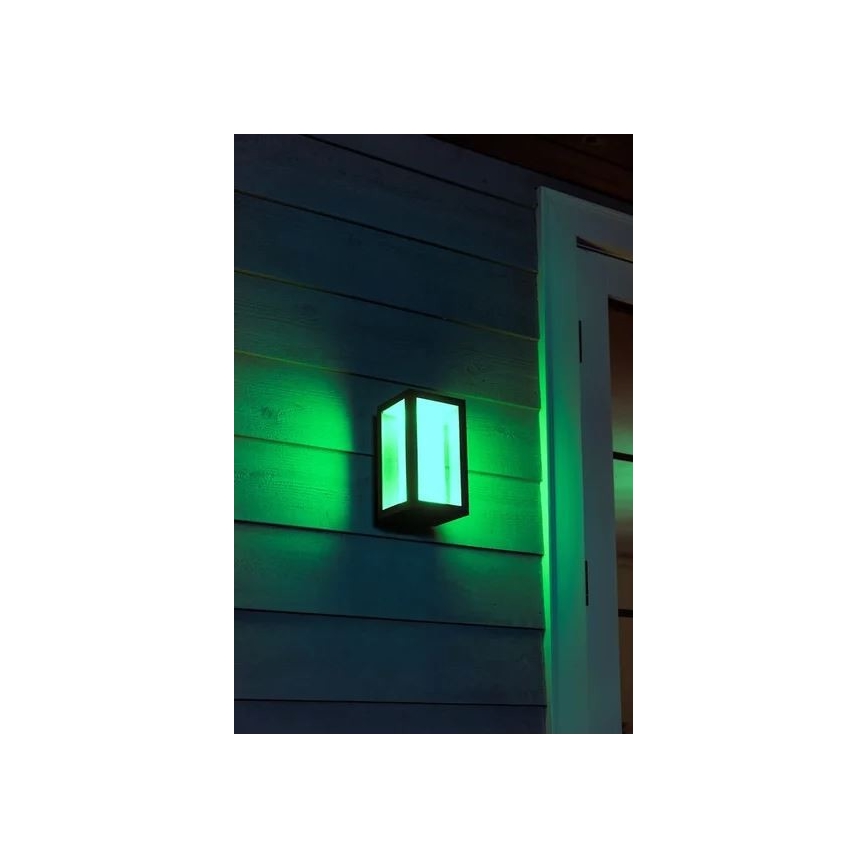 Philips - Уличный светодиодный настенный RGBW-светильник с регулированием яркости Hue IMPRESS 2xLED/8W/230V 2000-6500K IP44