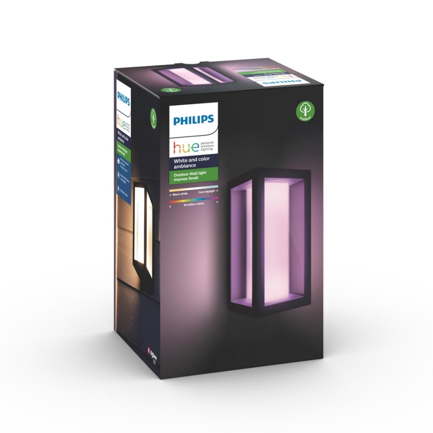 Philips - Уличный светодиодный настенный RGBW-светильник с регулированием яркости Hue IMPRESS 2xLED/8W/230V 2000-6500K IP44