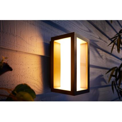 Philips 17429/30/P7 - Вуличний настінний світлодіодний RGBW світильник з регулюванням яскравості Hue IMPRESS 2xLED/8W/230V IP44