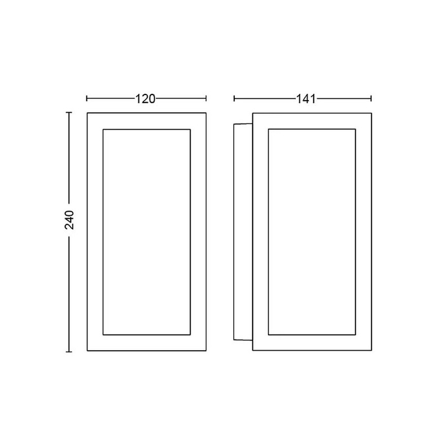 Philips 17429/30/P7 - Вуличний настінний світлодіодний RGBW світильник з регулюванням яскравості Hue IMPRESS 2xLED/8W/230V IP44
