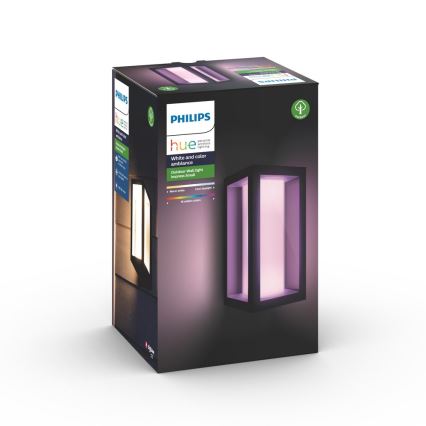 Philips 17429/30/P7 - Вуличний настінний світлодіодний RGBW світильник з регулюванням яскравості Hue IMPRESS 2xLED/8W/230V IP44