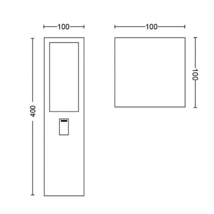 Philips - Светодиодная уличная RGBW-лампа с регулированием яркости Hue IMPRESS LED/16W/230V 2000-6500K IP44