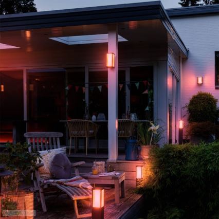 Philips - Вулична світлодіодна RGBW лампа з регулюванням яскравості Hue IMPRESS LED/16W/230V 2000-6500K IP44