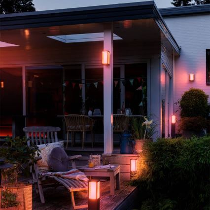 Philips - Вулична світлодіодна RGBW лампа з регулюванням яскравості Hue IMPRESS 2xLED/8W/230V 2000-6500K IP44