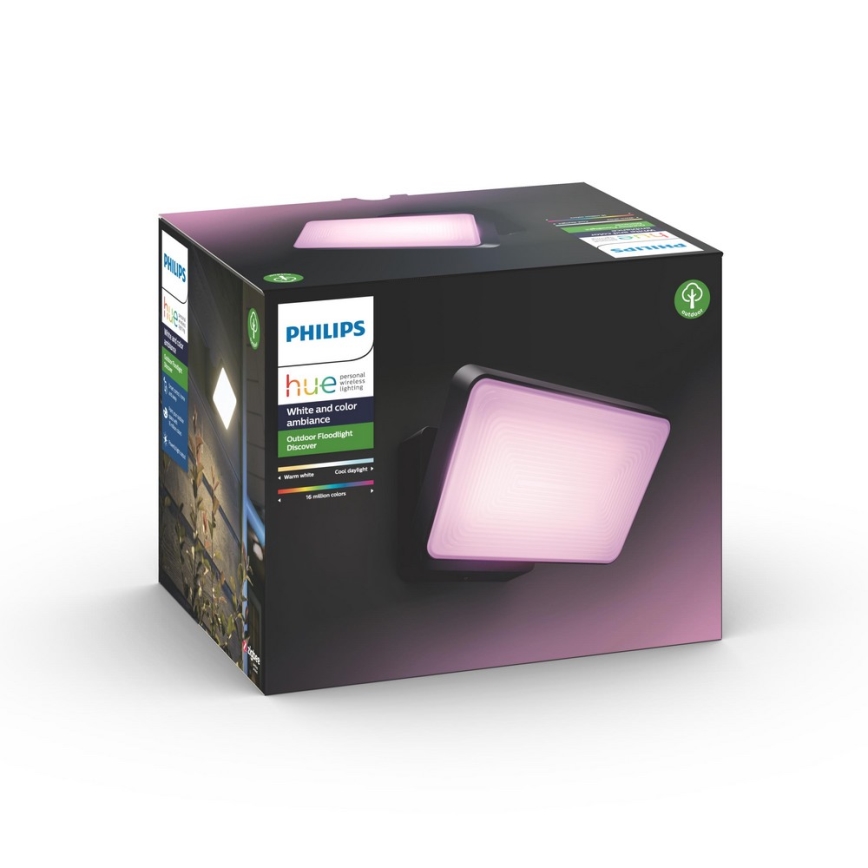 Philips - Светодиодный уличный RGBW-отражатель с регулированием яркости Hue DISCOVER 2xLED/15W/230V 2000-6500K IP44
