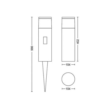 Philips - LED RGBW Вулична лампа з регулюванням яскравості Hue CALLA LED/8W/24V IP65