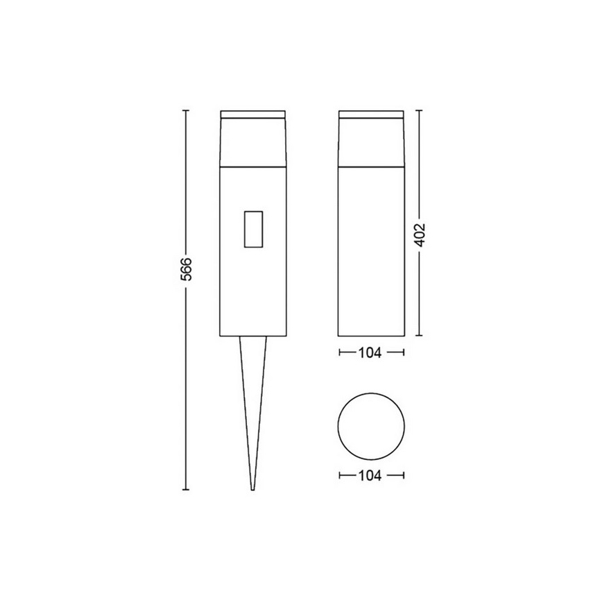 Philips - LED RGBW Вулична лампа з регулюванням яскравості Hue CALLA LED/8W/24V IP65
