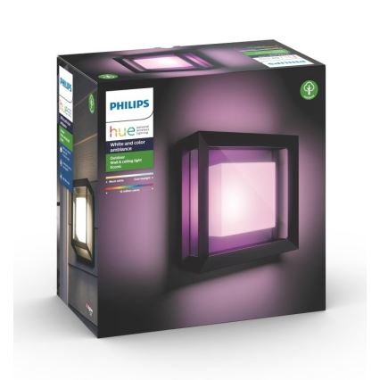 Philips - Уличный светодиодный настенный RGBW-светильник с регулированием яркости Hue ECONIC LED/15W/230V 2000-6500K IP44