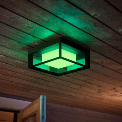 Philips - Уличный светодиодный настенный RGBW-светильник с регулированием яркости Hue ECONIC LED/15W/230V 2000-6500K IP44