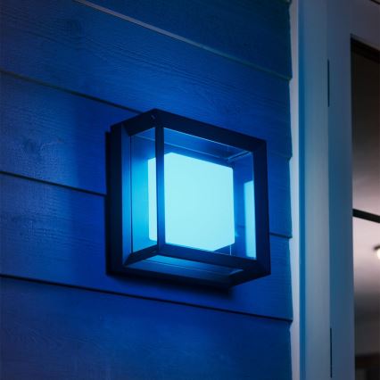 Philips - Уличный светодиодный настенный RGBW-светильник с регулированием яркости Hue ECONIC LED/15W/230V 2000-6500K IP44