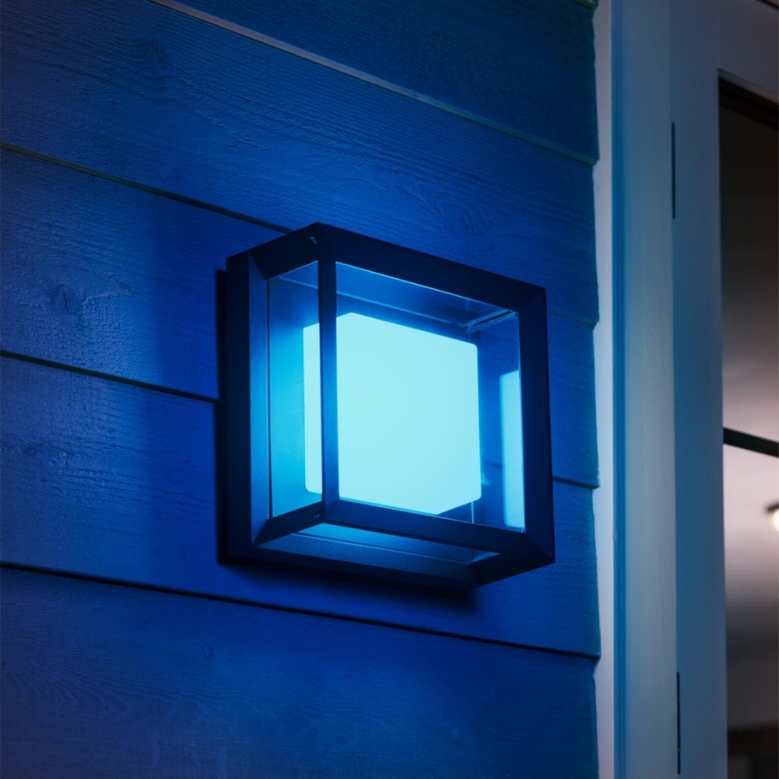 Philips - Уличный светодиодный настенный RGBW-светильник с регулированием яркости Hue ECONIC LED/15W/230V 2000-6500K IP44