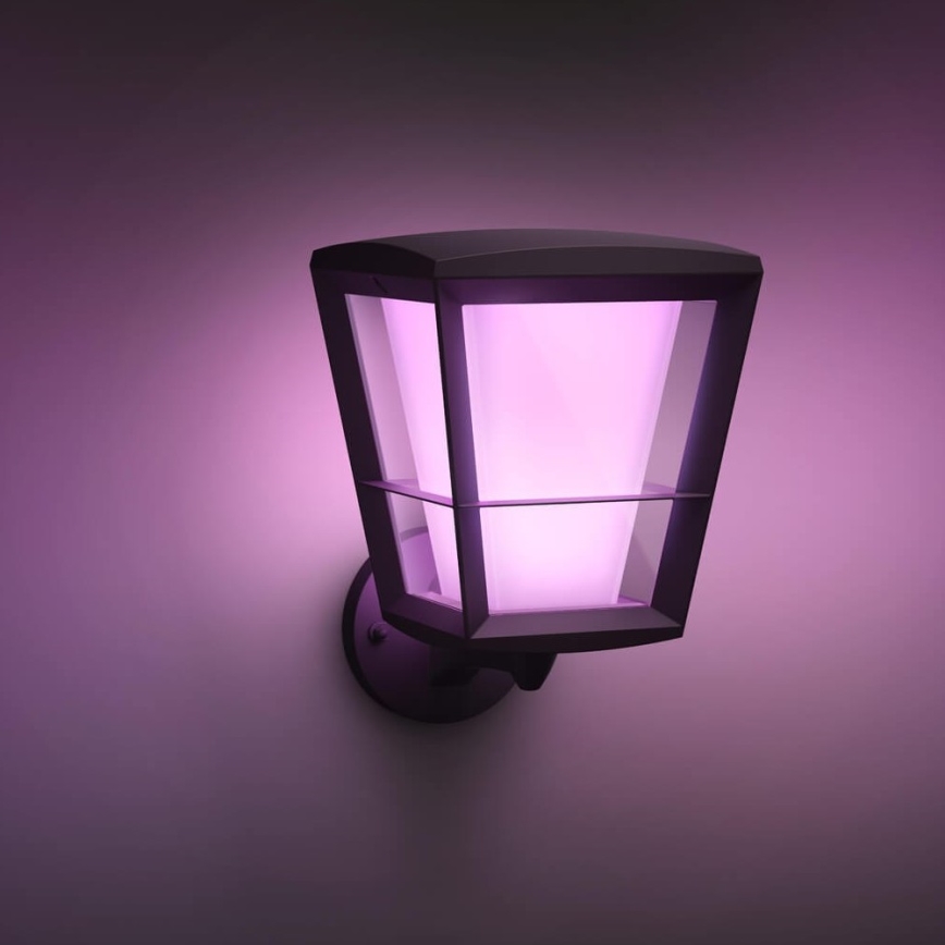 Philips - LED RGBW Вуличний настінний світильник з регулюванням яскравості Hue ECONIC LED/15W/230V IP44