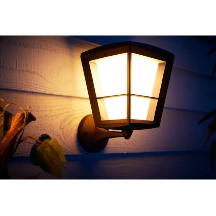 Philips - LED RGBW Вуличний настінний світильник з регулюванням яскравості Hue ECONIC LED/15W/230V IP44