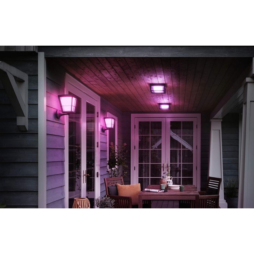 Philips - LED RGBW Вуличний настінний світильник з регулюванням яскравості Hue ECONIC LED/15W/230V IP44