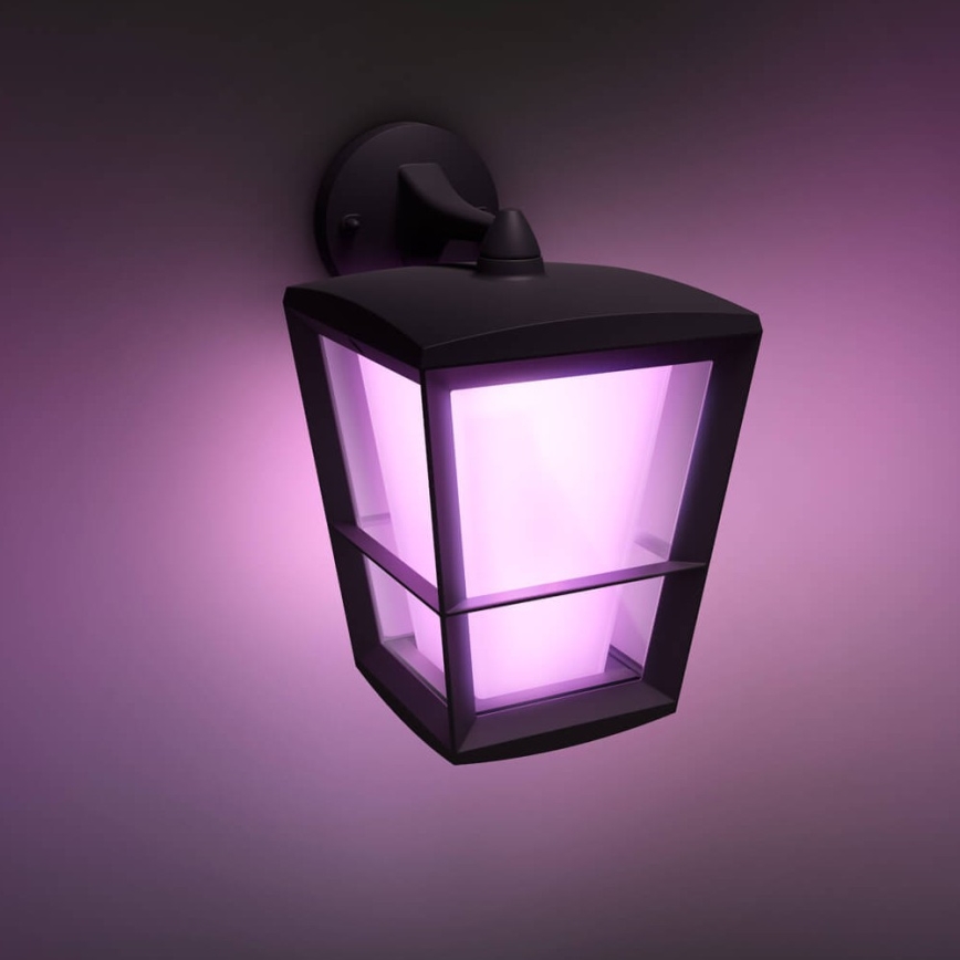 Philips - Уличный светодиодный настенный RGBW-светильник с регулированием яркости Hue ECONIC LED/15W/230V 2000-6500K IP44