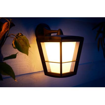 Philips - Уличный светодиодный настенный RGBW-светильник с регулированием яркости Hue ECONIC LED/15W/230V 2000-6500K IP44